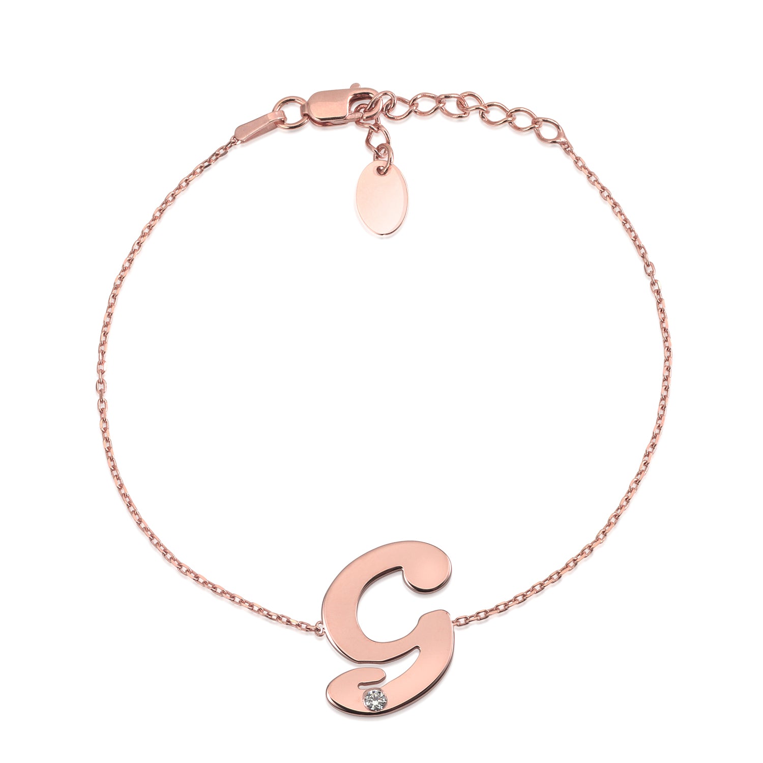 18k Gold-Plated Silver Girls ID Bracelet with Heart