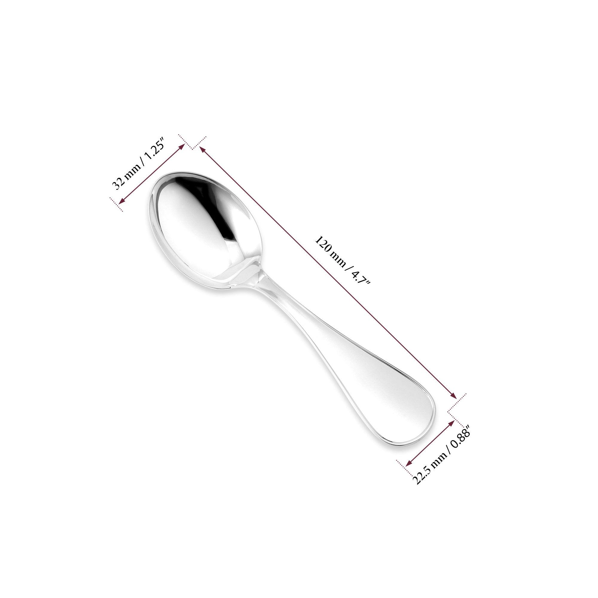 Silver Baby Spoon, Girl, sterling silver 925/1000, 35 g, Gold